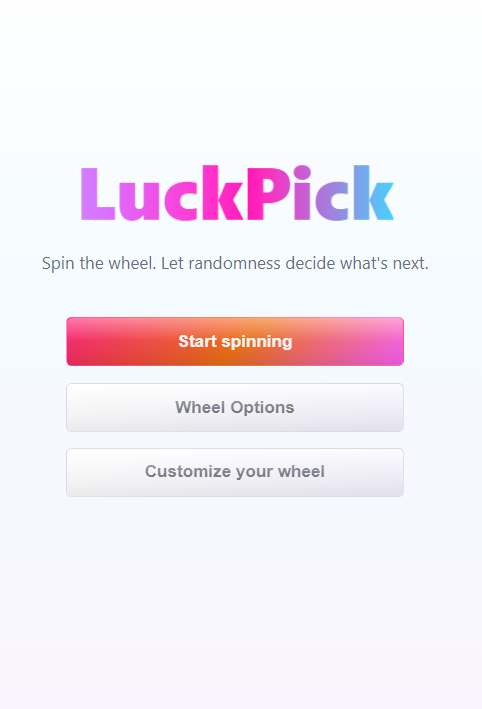 LuckPick screenshot 1