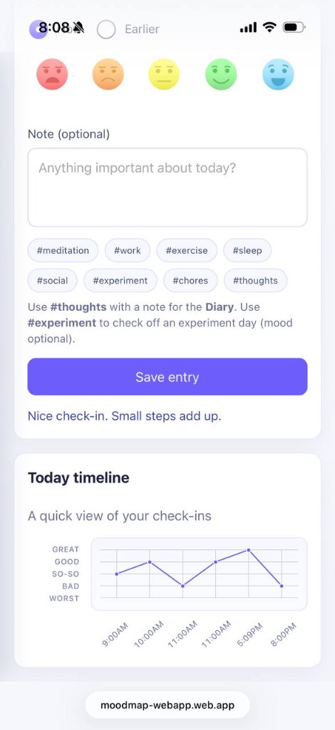 moodMap screenshot 2