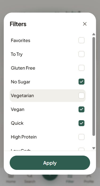 recipeHub screenshot 2